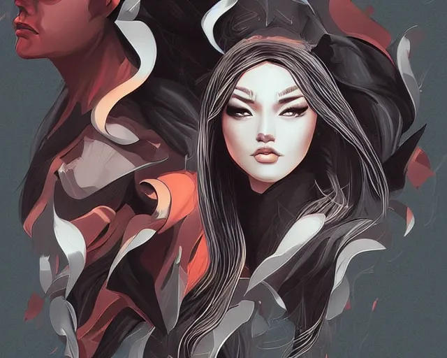 Image similar to striking, a simple vector based illustration, by ross tran, artgerm