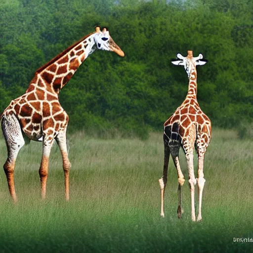 Image similar to ultra realistic photo of eroding giraffes