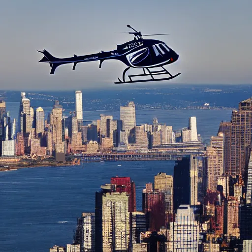 Image similar to photograph airbus helicopter taking off over the hudson river HD 4k