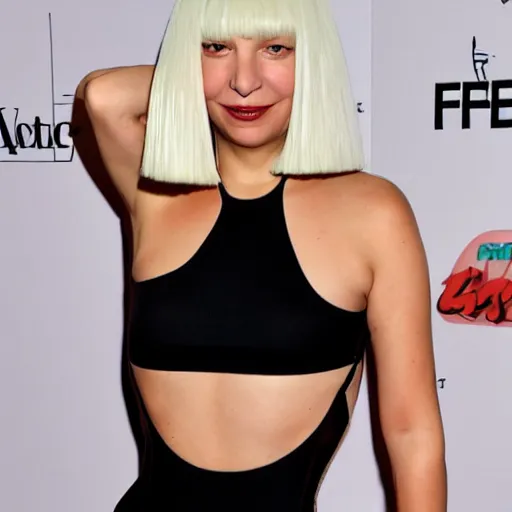 Image similar to sia furler wearing a leotard