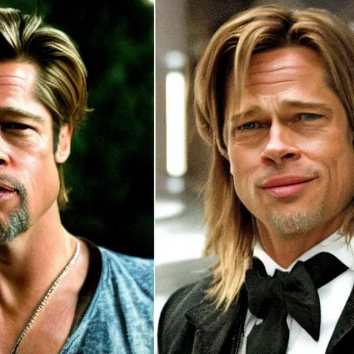 Prompt: brad pitt as bender, futurama