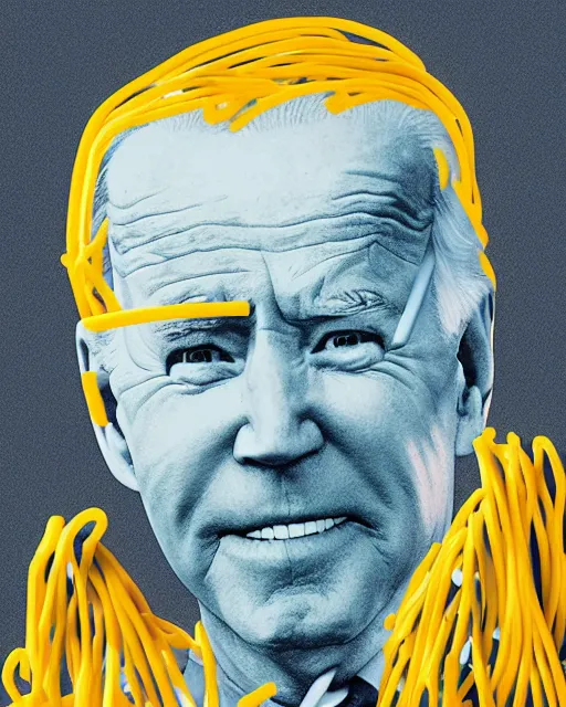 Image similar to joe biden made of spaghetti