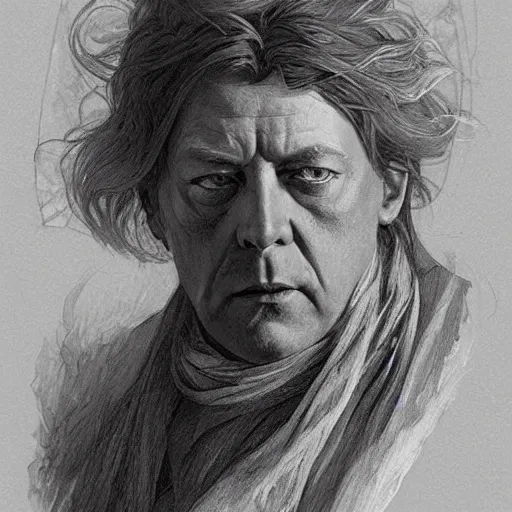 Image similar to amazing lifelike award winning pencil illustration of aleister crowley trending on art station artgerm Greg rutkowski alphonse mucha cinematic