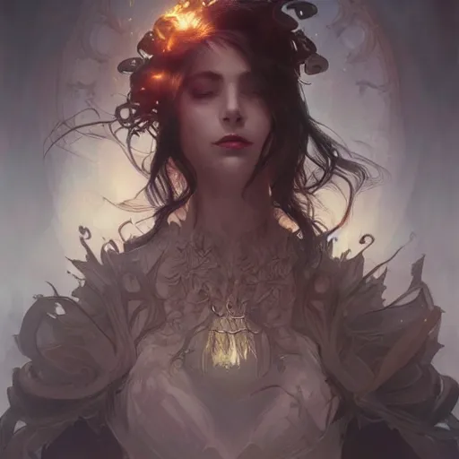 Prompt: death, dark fantasy, intricate, elegant, highly detailed, digital painting, artstation, concept art, wallpaper, smooth, sharp focus, illustration, art by artgerm and greg rutkowski and alphonse mucha