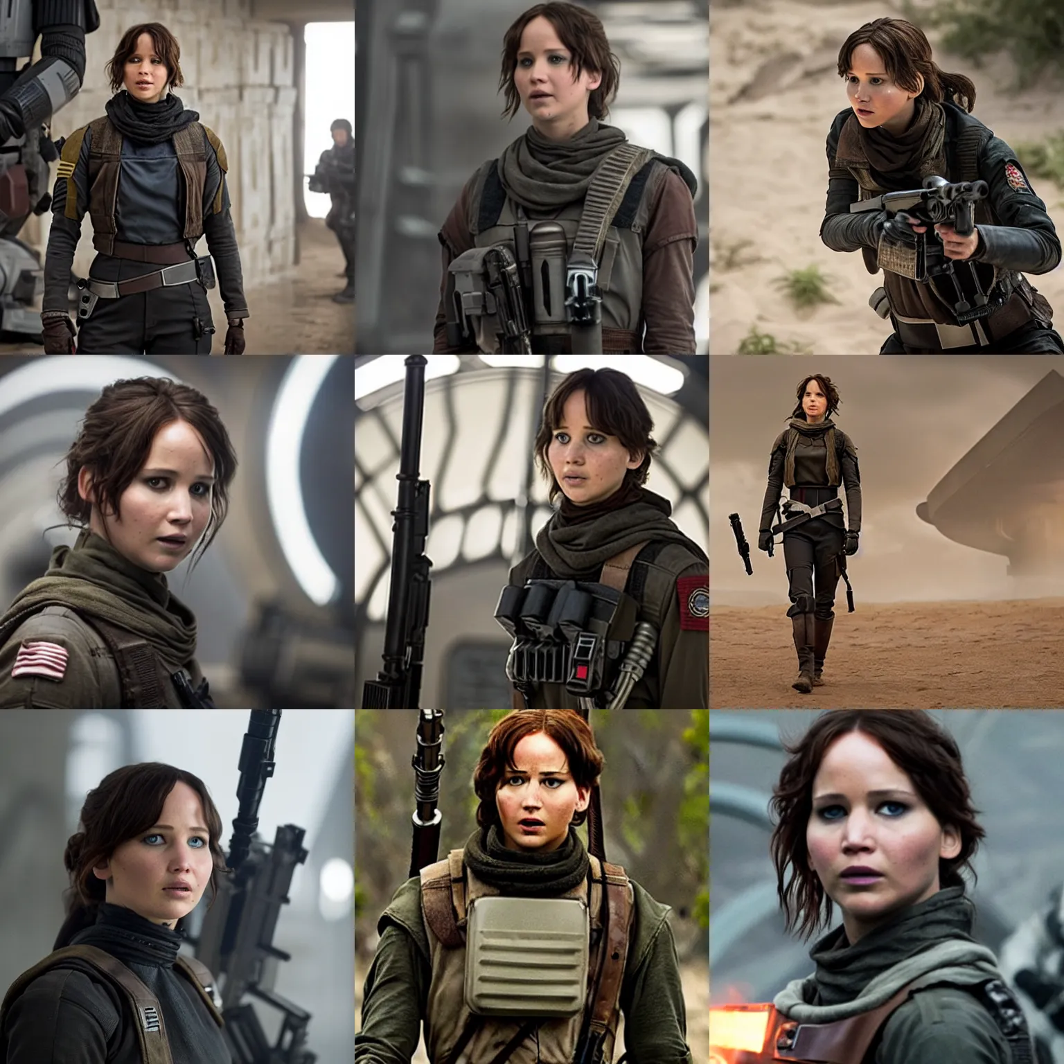 Jennifer Lawrence As Jyn Erso Film Still From Star Stable Diffusion