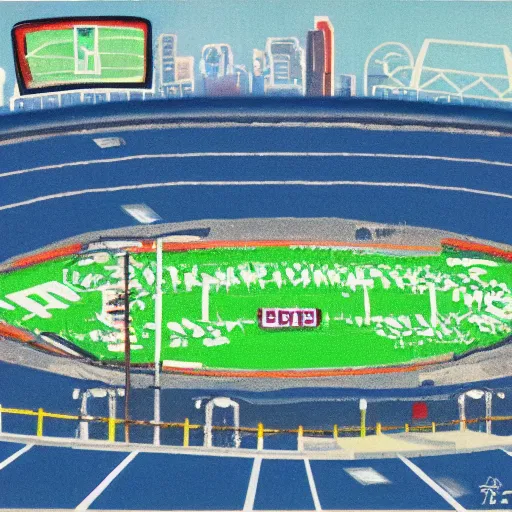 Image similar to 6:05, outside the stadium special delivery for Hoops McCann, mixed media, by Tadanori Yokoo