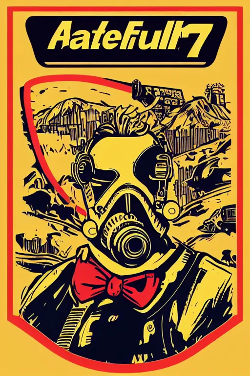 Image similar to fallout 7 6 retro futurist illustration art by butcher billy, sticker, colorful, illustration, highly detailed, simple, smooth and clean vector curves, no jagged lines, vector art, smooth andy warhol style