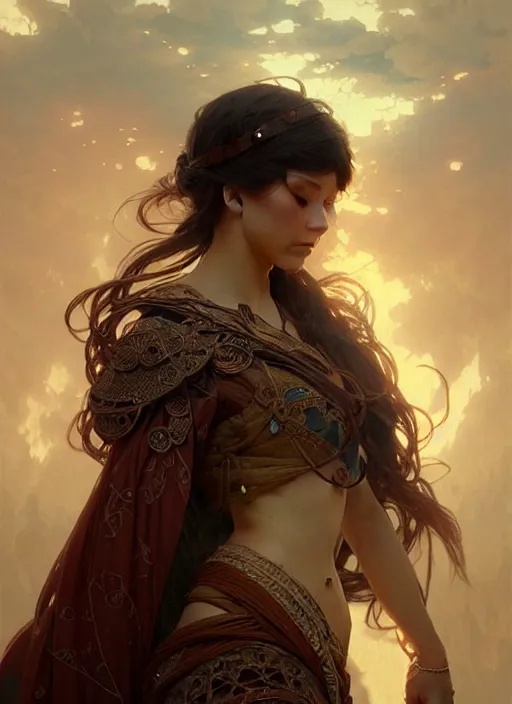 Image similar to : olorun fantasy, fantasy magic, , intricate, sharp focus, illustration, highly detailed, digital painting, concept art, matte, art by WLOP and Artgerm and Greg Rutkowski and Alphonse Mucha, masterpiece