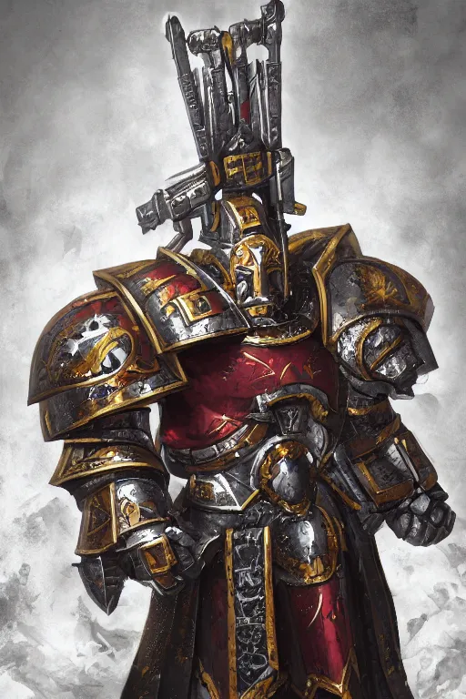 Image similar to armor portrait heros warhammer 4 0 k horus heresy fanart - the primarchs emperor by johannes helgeson animated with vfx concept artist & illustrator global illumination ray tracing hdr fanart arstation zbrush central hardmesh 8 k octane renderer comics stylized