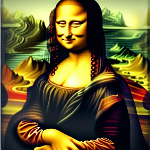 Image similar to If the Mona Lisa depicted a male