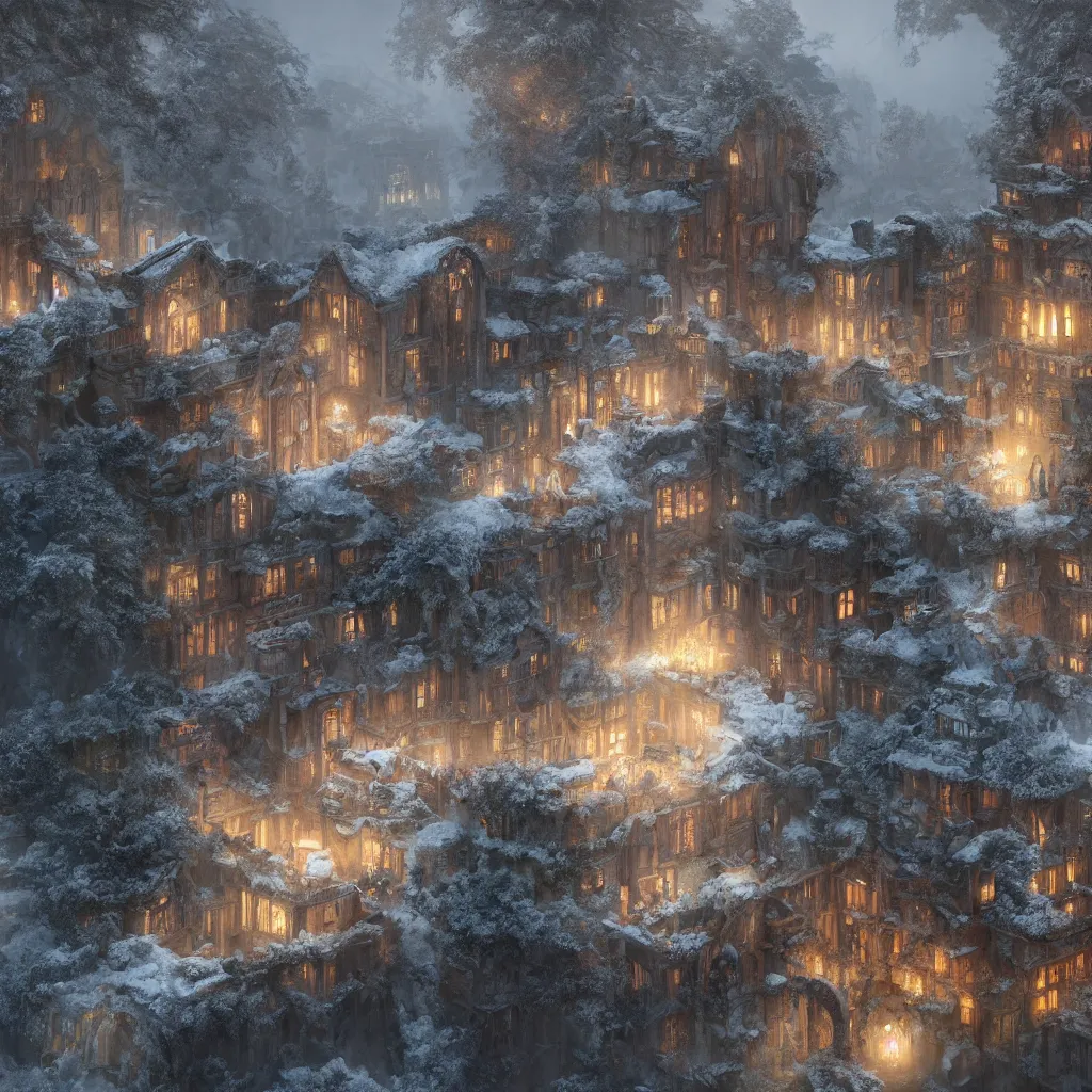 Image similar to A highly detailed 4K fantasy matte painting of the shining ArtStation, CGSociety, Unreal Engine