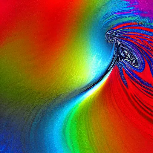 Prompt: water rainbow swirl