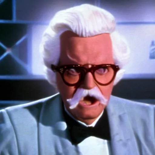 Image similar to A still of Colonel Sanders as a Captain on Star Trek The Original Series