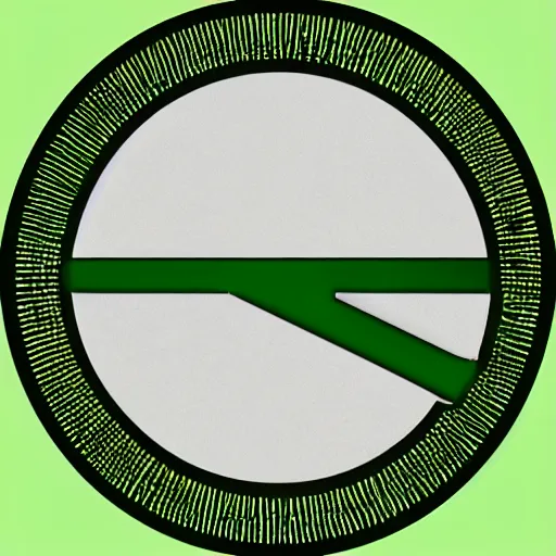 Image similar to A logo of a green segemented circle with a question mark in the center, modern, minimalistic