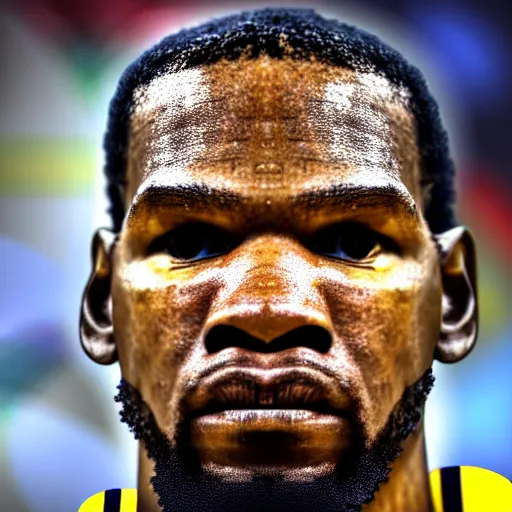 Image similar to a close - up photograph of kevin durant, photo, portrait, hd