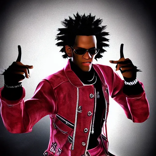 Image similar to young thug, as a character in tekken