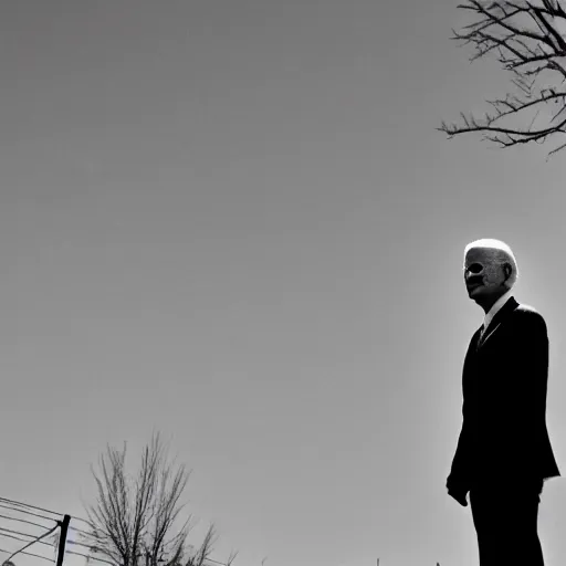 Image similar to Joe Biden, creepy, horror, 4k, dark, slender man