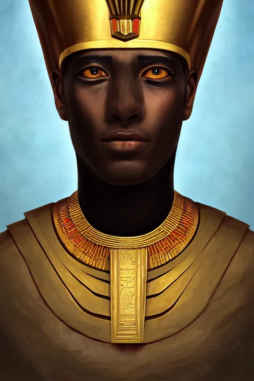 Prompt: a portrait of pharaoh’s fear, digital art, oil painting, ultra detail, 8K, trending on artstation