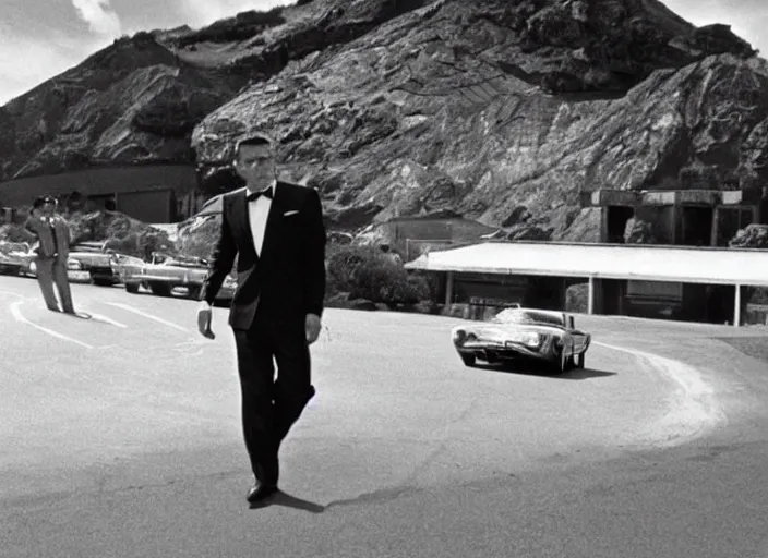 Image similar to scene from the 1 9 6 4 james bond film goldfinger