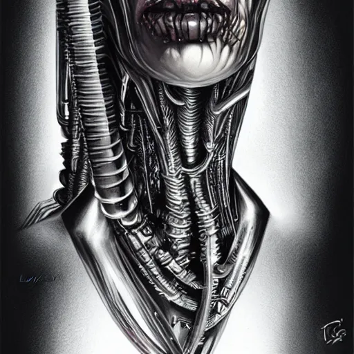 Prompt: giger, by artgerm