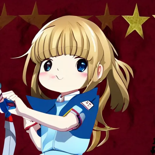 Image similar to loli stalin, HD, anime,