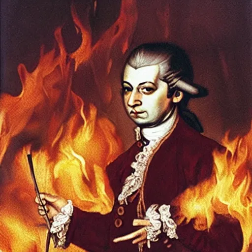 Image similar to mozart commits arson