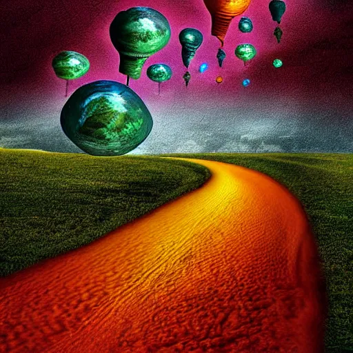 Image similar to pathways and philanthropy, digital art, surrealistic