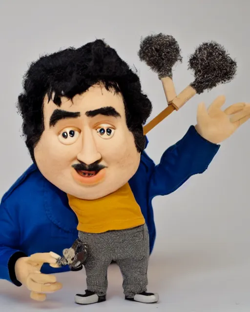 Prompt: John Belushi as a Stop Motion puppet in the style of Coraline and Laika Studios. Studio Lighting