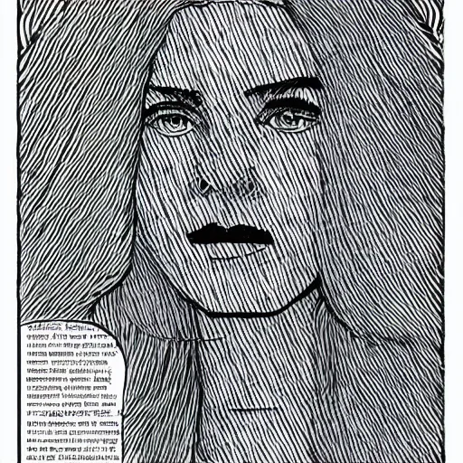 Image similar to professional painting of Elle Fanning in the style of Dave Gibbons, head and shoulders portrait, symmetrical facial features, smooth, sharp focus, illustration, intricate, stormy weather, extremely detailed masterpiece,
