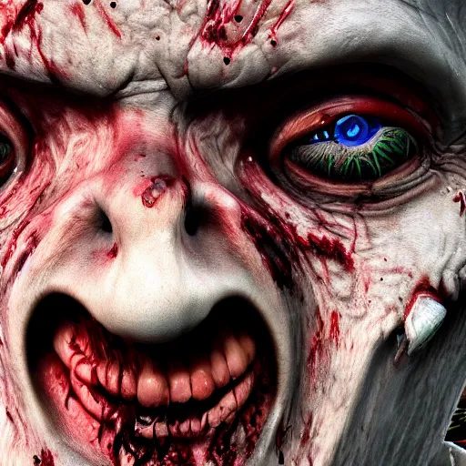 Prompt: zombie face closeup, 8k, realistic, extreme details, detailed, sharp