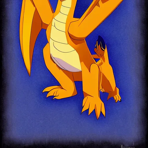 Image similar to digital art charizard high quality