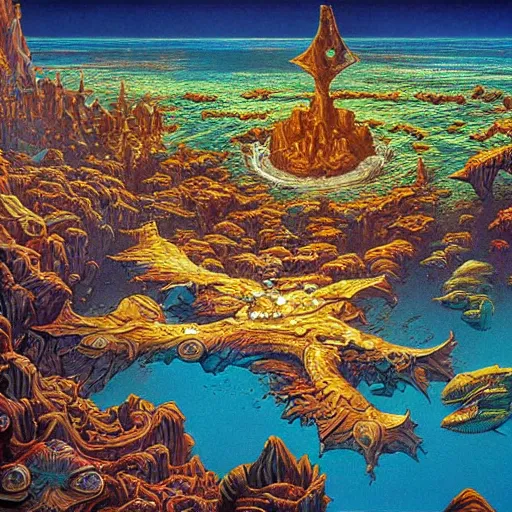 Image similar to atlantis under the sea by michael whelan