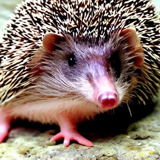 Image similar to a hedgehog and a fish as one animal.