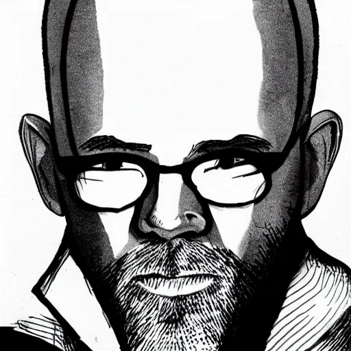 Image similar to cartoon michael stipe