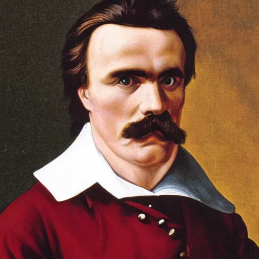 Image similar to Nietzsche in Switzerland, painted by Jacques Louis David