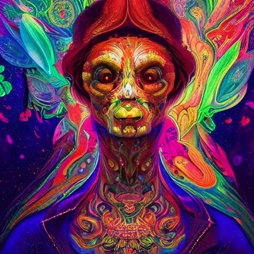 Image similar to An extremely psychedelic experience, colorful, surreal, dramatic lighting, cosmonaut, LSD, face, detailed, intricate, elegant, highly detailed, digital painting, artstation, concept art, smooth, sharp focus, illustration, art by Sam Spratt, Dan Mumford, Artem Demura and Alphonse Mucha