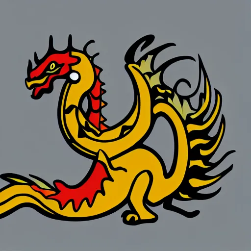 Image similar to vector art of welsh dragon and panda mixed, intercrossed, chimera, adobe illustrator