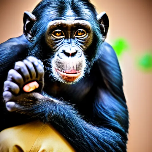 Image similar to a cat - chimpanzee - hybrid, animal photography