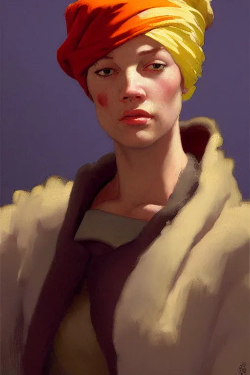 Image similar to full character portrait team fortress 2 video game character art not the girl with the pearl earring character design, painting by gaston bussiere, katsuya terada, nc wyeth, greg rutkowski, craig mullins, vermeer, frank frazetta, mucha, tom of finland, trending on artstation, jeffery catherine jones