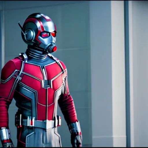 Prompt: film still of Joseph Gordon Levitt as antman in new avengers film, 4k