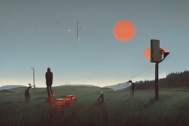 Image similar to Ben Howard by Simon Stålenhag resimlerinde