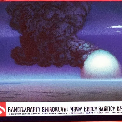 Image similar to a nuclear detonation, midnight, barclay shaw
