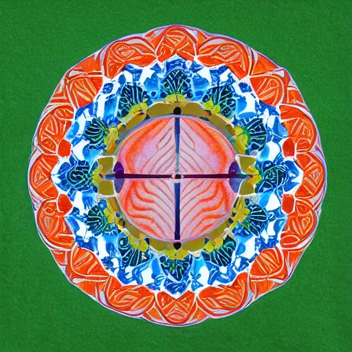 Image similar to salmon mandala