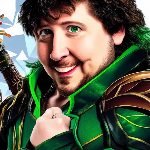 Prompt: Jon Tron as loki in the avengers, hyperrealistic