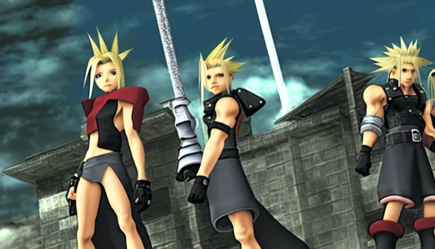 Image similar to the two complementary forces that make up all aspects and phenomena of life, from Final Fantasy VII