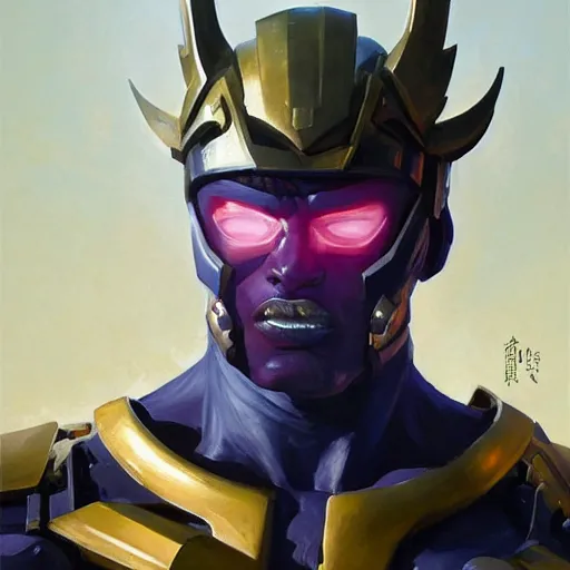 Image similar to greg manchess portrait painting of fierce galactus as overwatch character, medium shot, asymmetrical, profile picture, organic painting, sunny day, matte painting, bold shapes, hard edges, street art, trending on artstation, by huang guangjian, gil elvgren, ruan jia, greg rutkowski, gaston bussiere