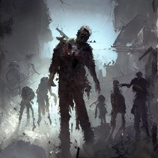 Prompt: zombie apocalyptic, craig mullins