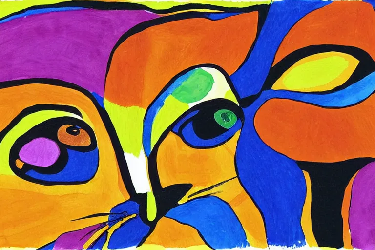 Image similar to beautiful art illustration of cat by laurel burch