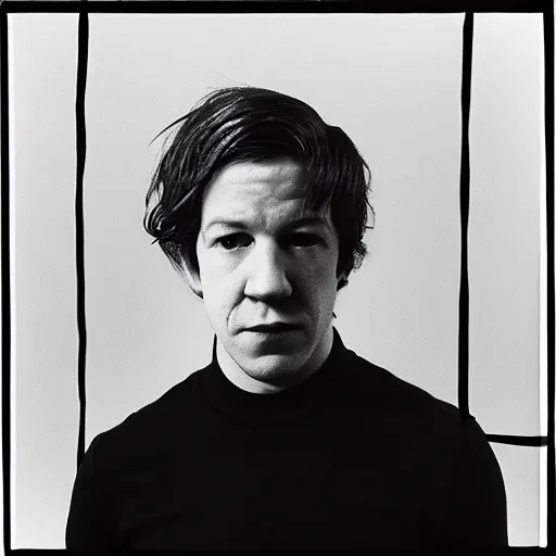 Image similar to John Gallagher Jr. photographed by andy warhol