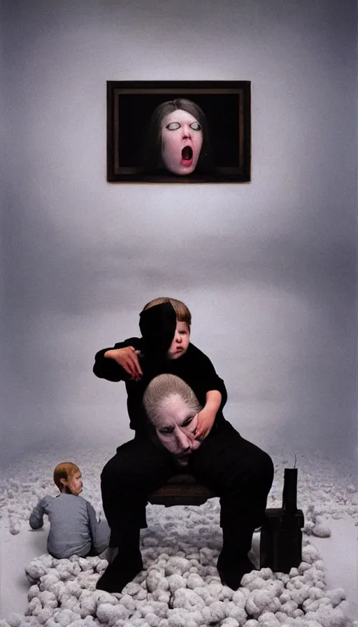 Prompt: the end of the world, by gottfried helnwein